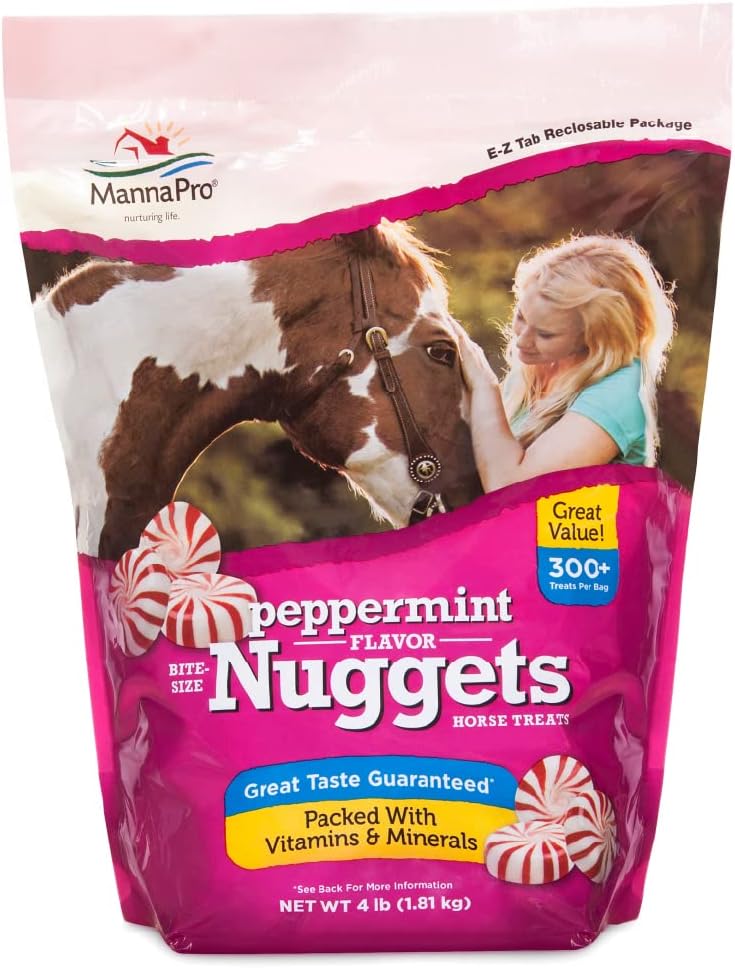 Manna Pro Bite-Size Nuggets Peppermint Flavored Horse Training Treats