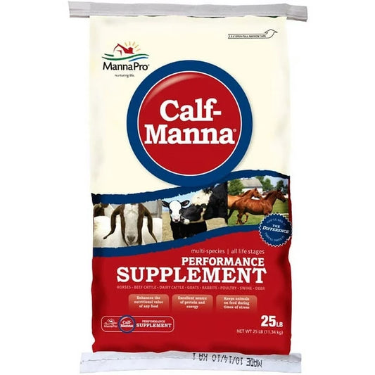 Manna Pro Calf-Manna Performance Supplement Farm Animal Feed, 25 and 50 Lbs.
