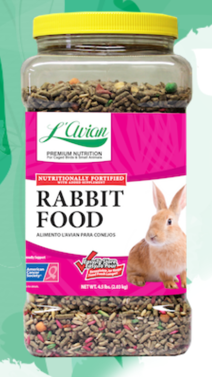 L'Avian Plus Rabbit Food, 4.5-lb jar