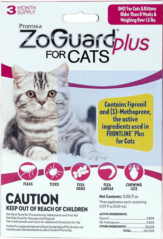 Zoguard Plus Cat 1.5mg 3 pk