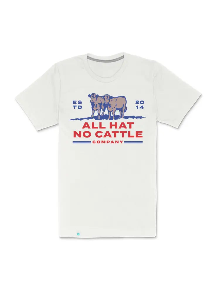 All Hat No Cattle T-Shirt Vintage White