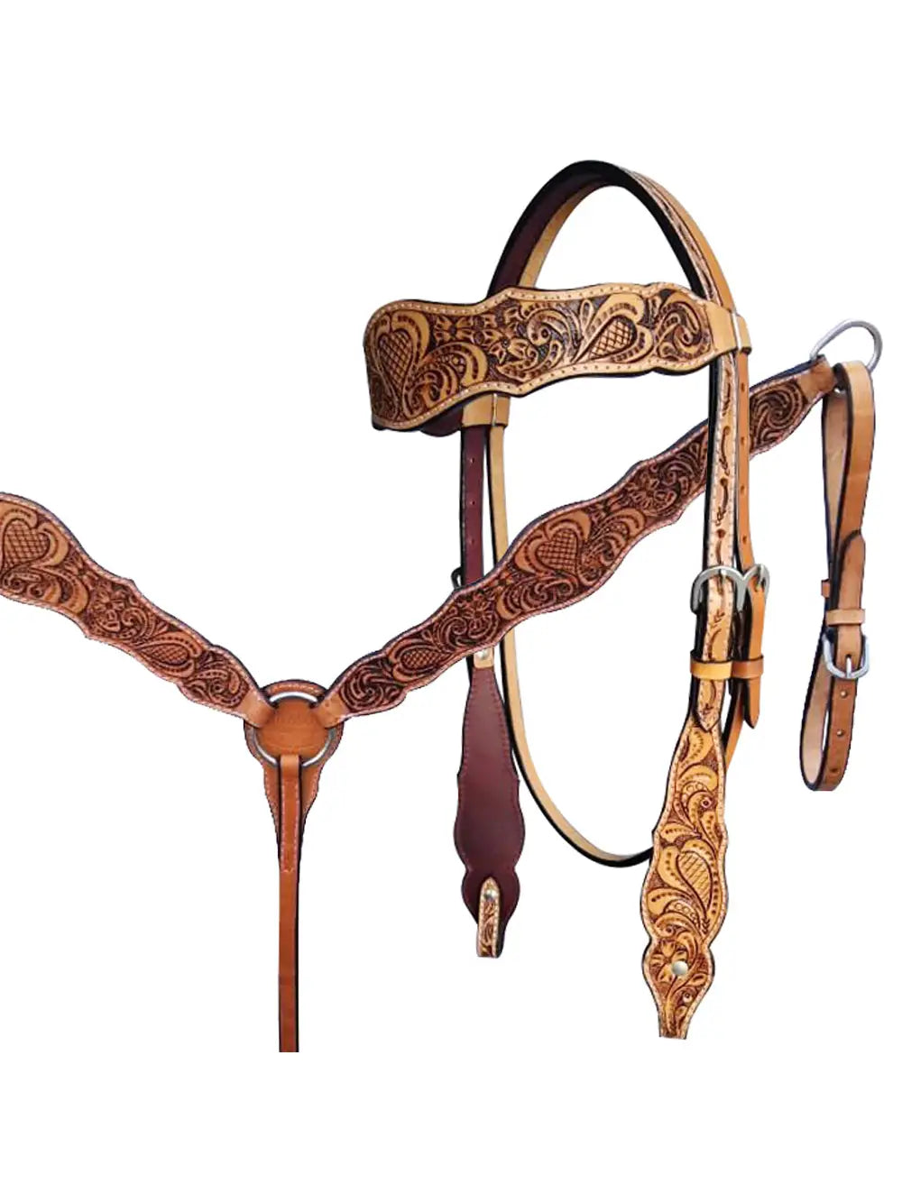 Horse Headstall Breast Collar American Leather Tack Set