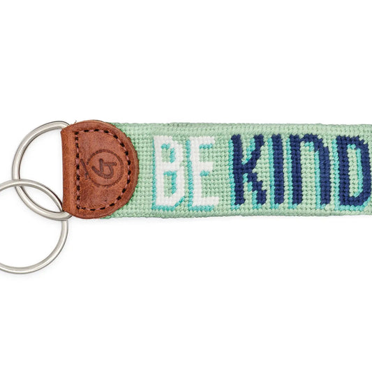 Be Kind Needlepoint Keychain