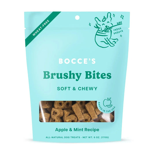 Bocce's Bakery Dailies Brushy Bites 6oz Soft & Chewy Treats