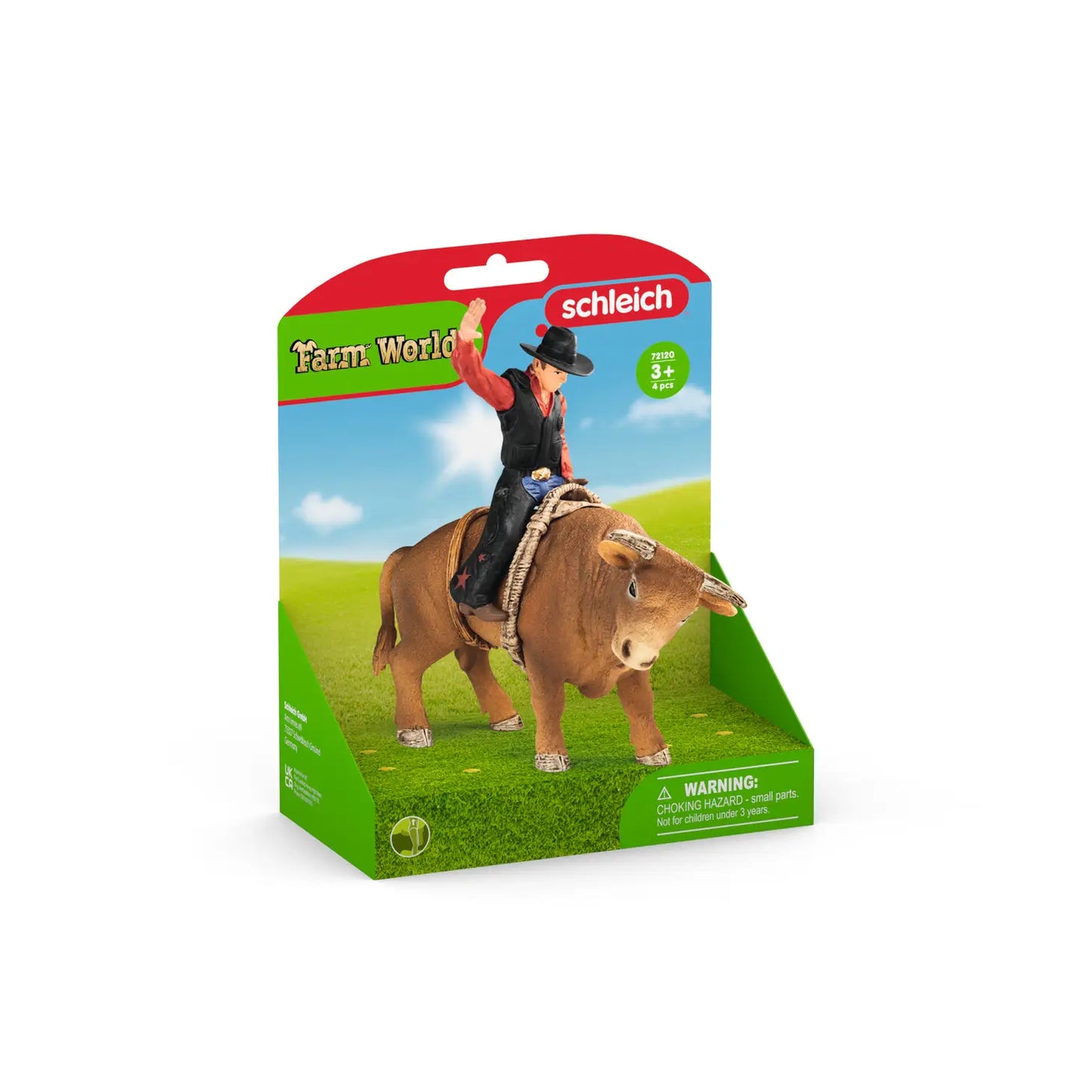 Cowboy with Bull Farm Playset