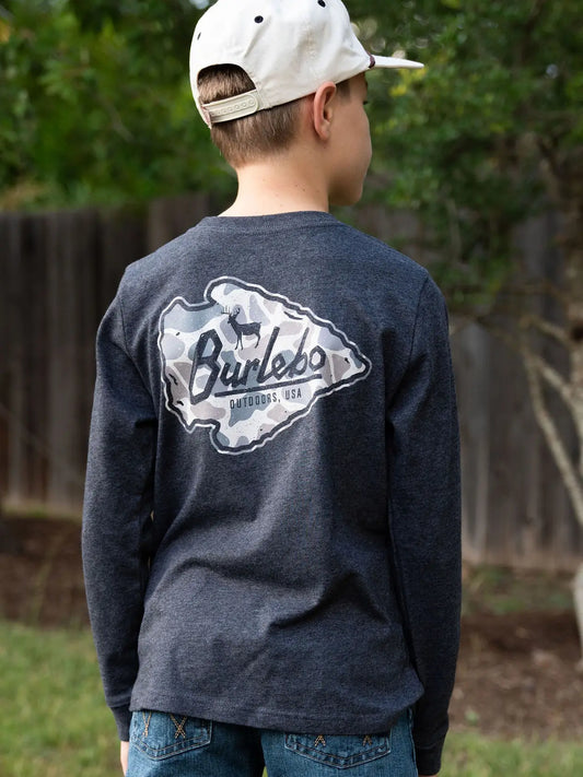 Youth - Classic Deer Camo Arrowhead - L/S