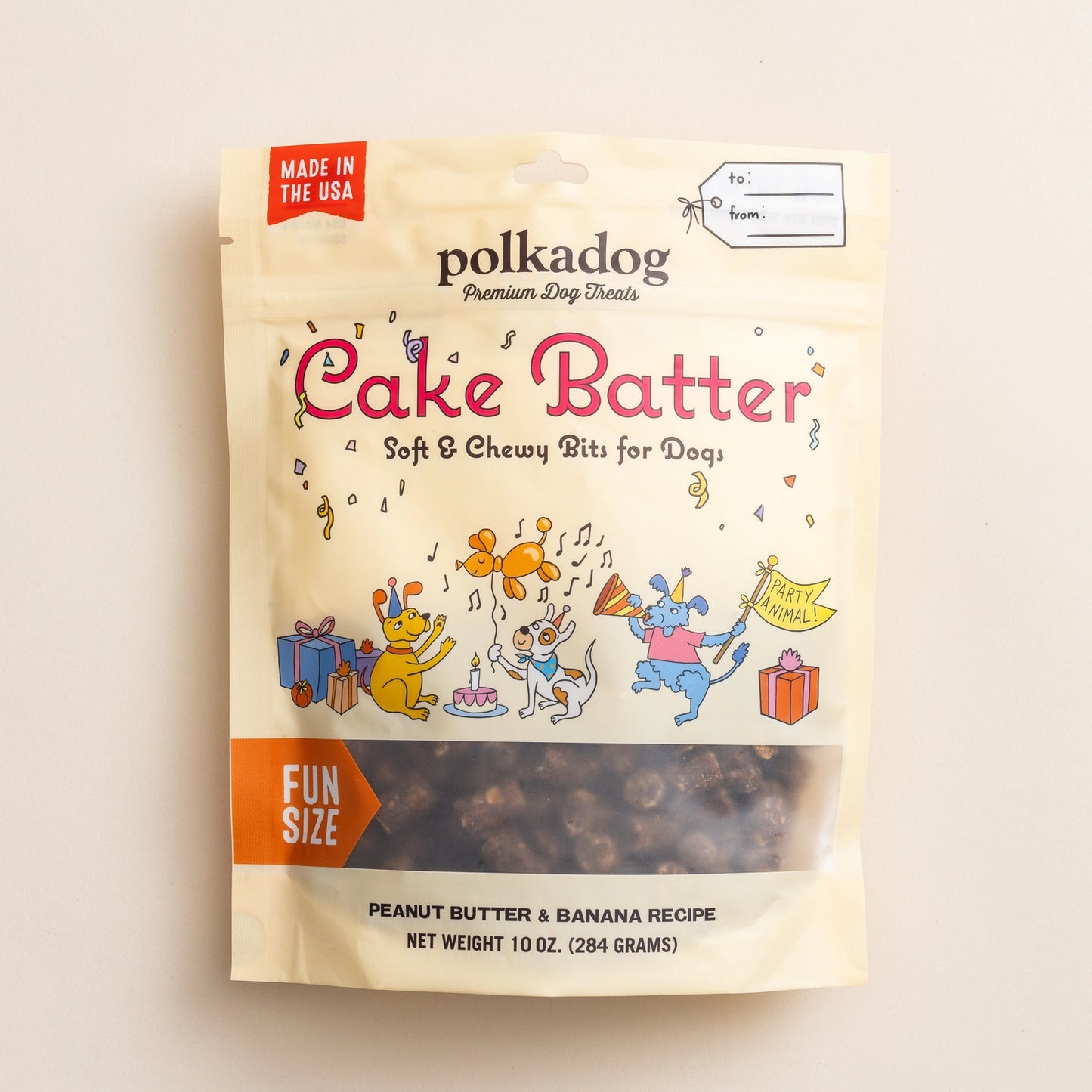 Polkadog Pouch: Cake Batter - Peanut Butter and Banana 10oz