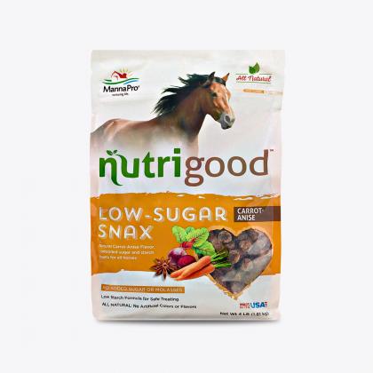 Manna Pro NutriGood Low-Sugar Snax Carrot-Anise Flavor Horse Treats, 4-lb bag