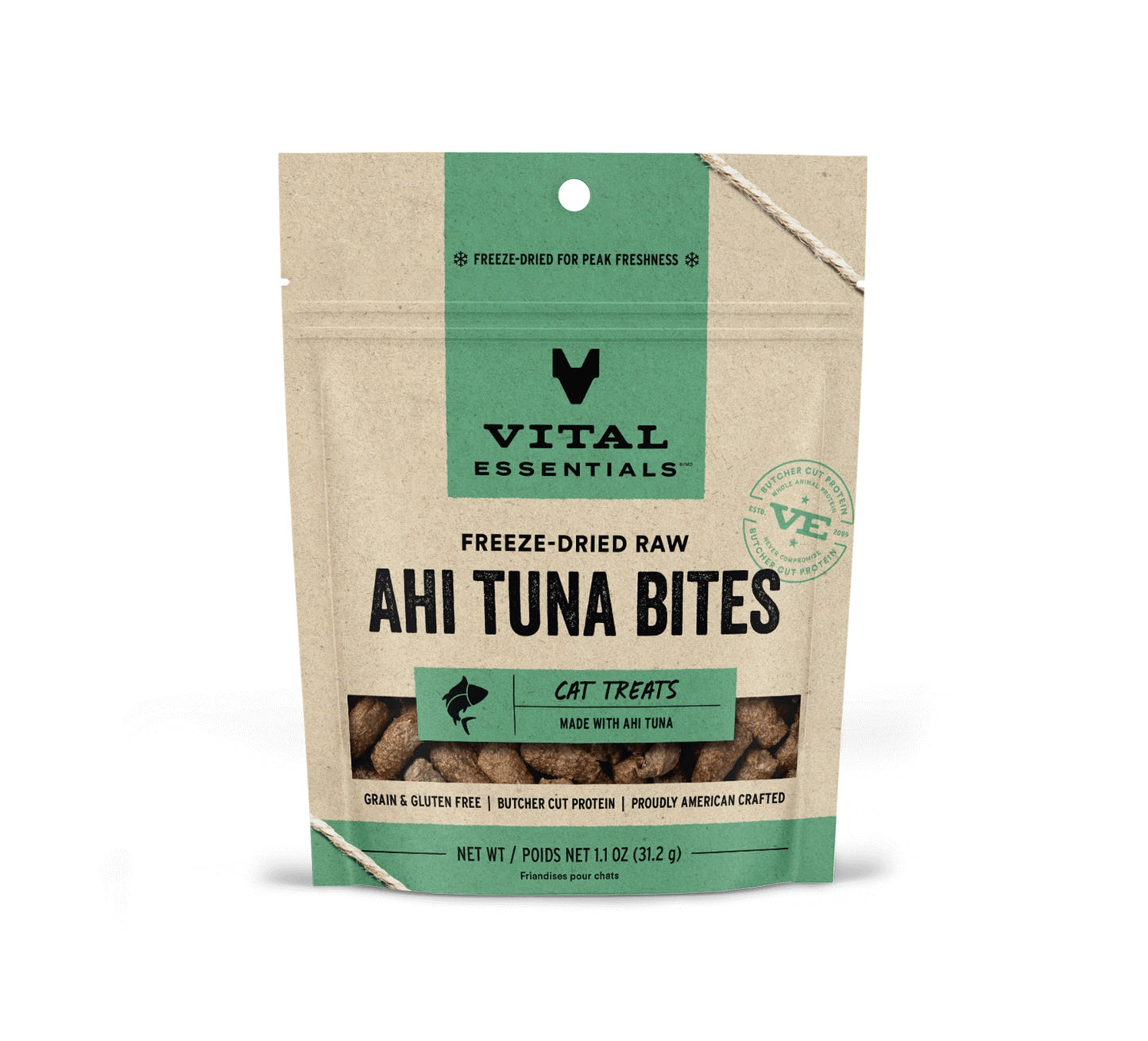 Vital Essentials Ahi Tuna Bites Fd Cat Treats 1.1 oz