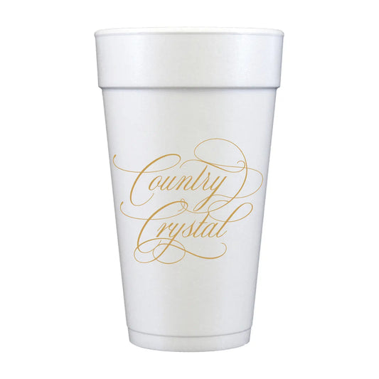 Country Crystal Foam Cups - Rodeo