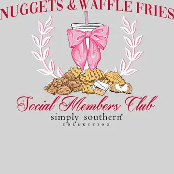 Simply Southern Crew-Nuggets-Ash LS