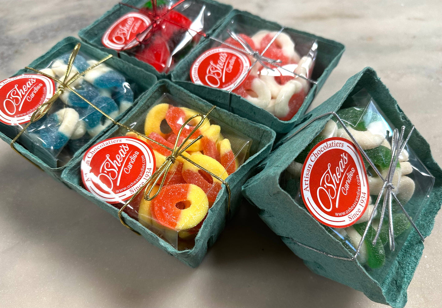 Farmer Market Style Gummy 🍑 “Peach Rings w/ Basket” 1/2LB 