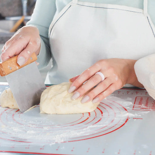 Stainless Steel Dough Scraper with Hard Wood Handle