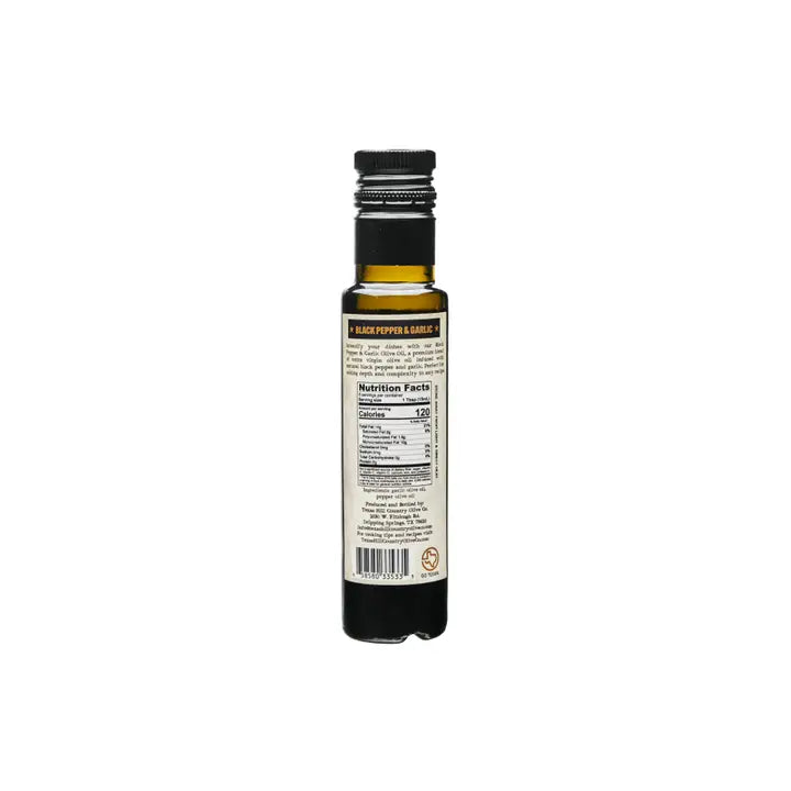 Black Pepper Garlic Infused Olive Oil -100ml