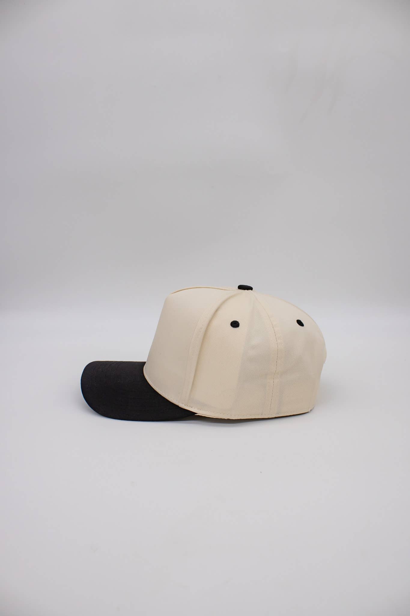 Canvas Blank Trucker Hat Two-Tone Snapback 5 Panel Cream Tan