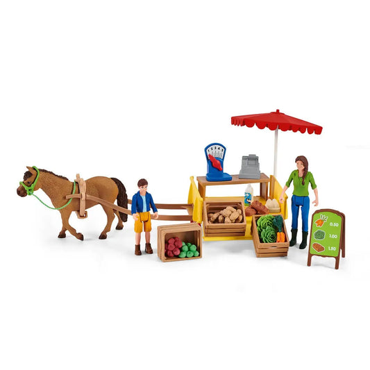 Sunny Day Mobile Farm Stand Farm Figurine Toys Play Set