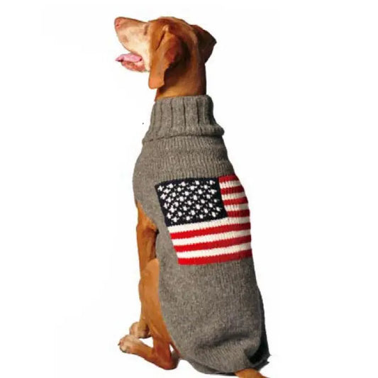 American Flag Dog Sweater