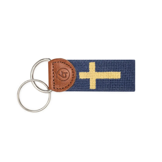 Cross Needlepoint Keychain