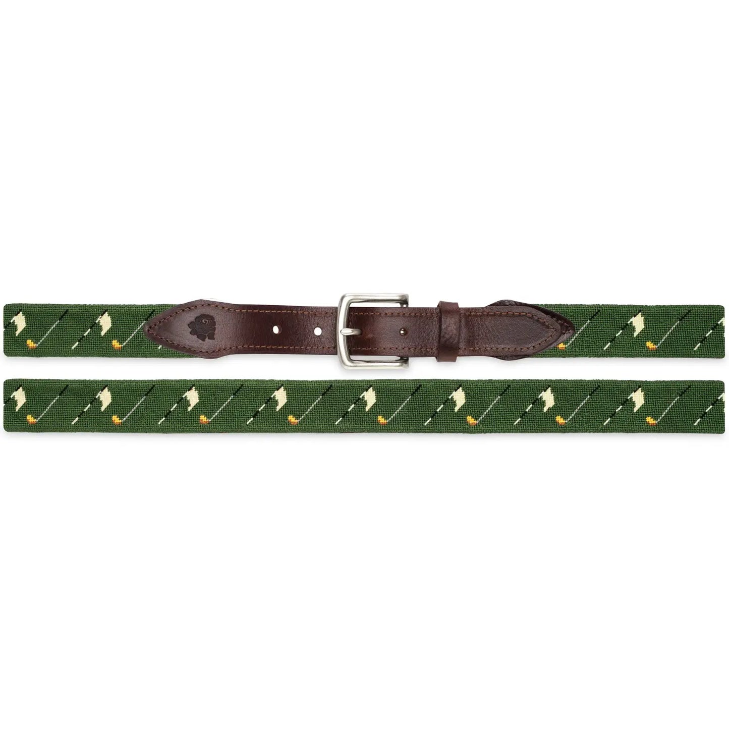 Golf Flags Needlepoint Belt