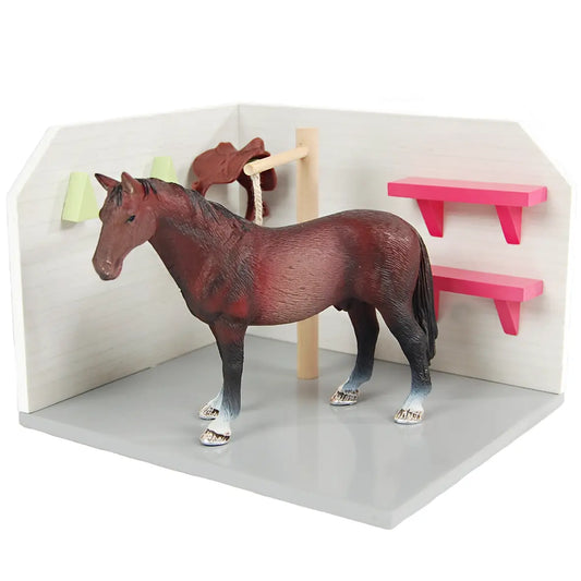 Kids Globe 1:24 Scale Wooden Horse Grooming Stall