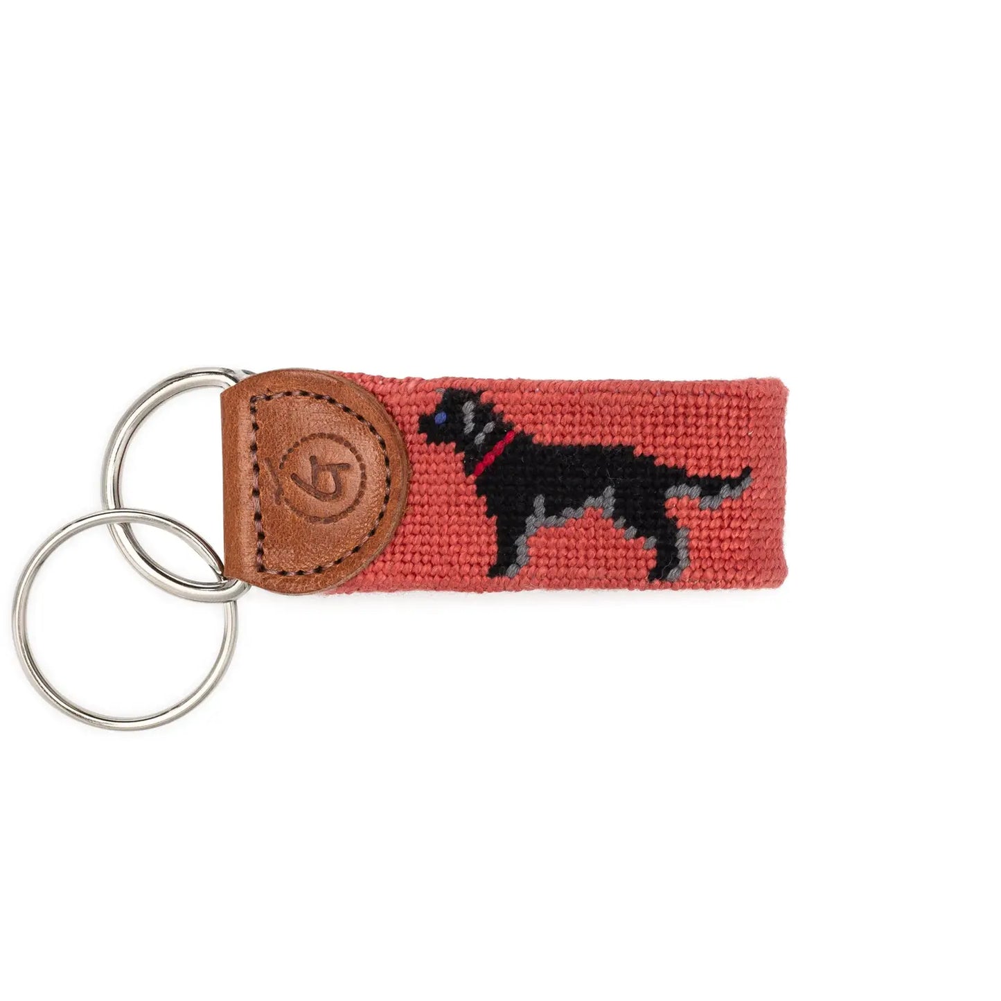 Black Lab Needlepoint Keychain