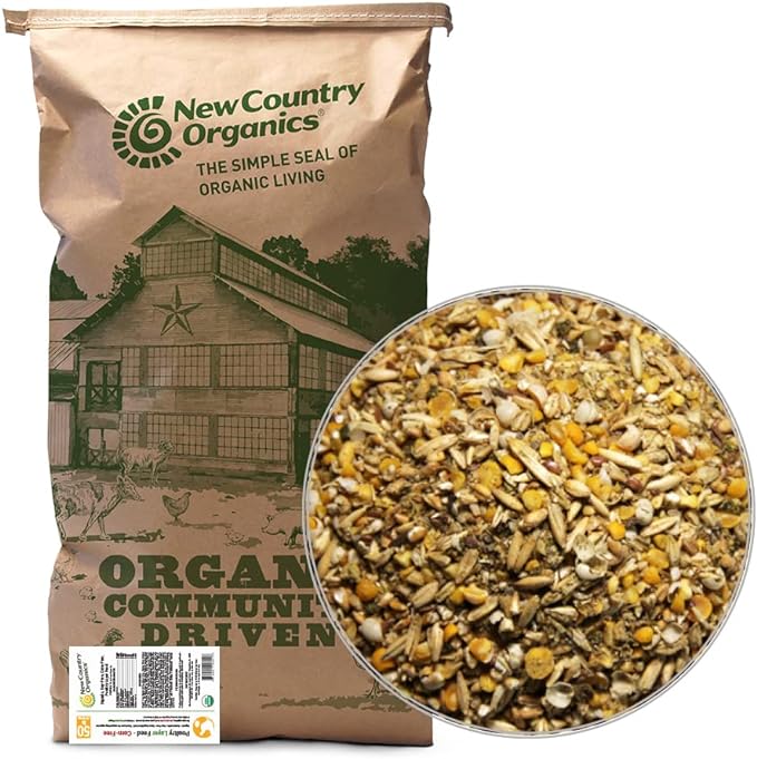 New Country Organics  Layer No Corn Mash Green/Brown Bag 50lbs